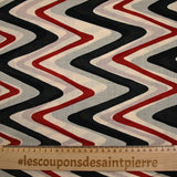 Cotton sail printed wave beige background