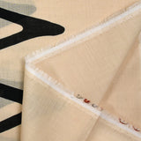 Cotton sail printed wave beige background
