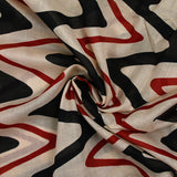Cotton sail printed wave beige background