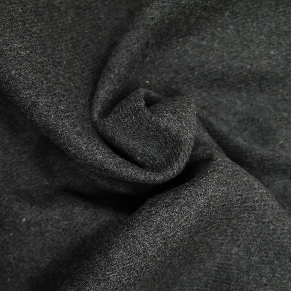 Sergé de laine mélangée gris graphite