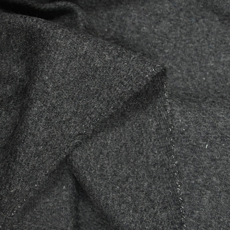 Sergé de laine mélangée gris graphite
