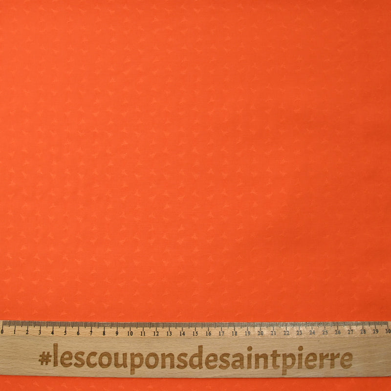 Voile de viscose triangle satiné ton sur ton orange