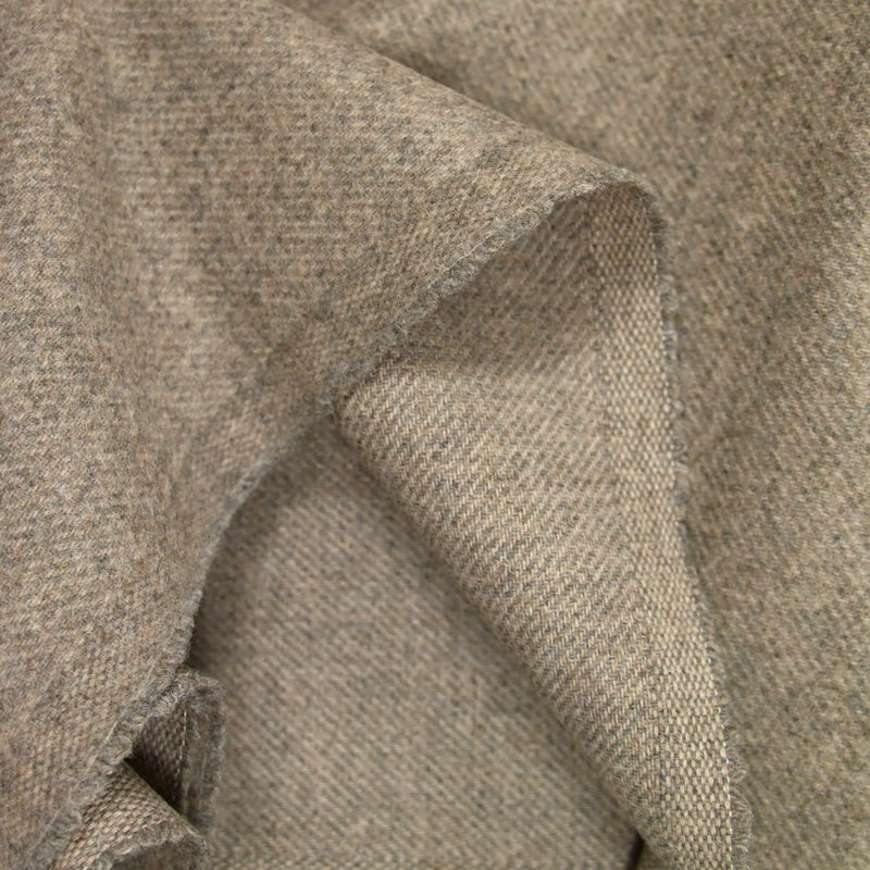 Sergé de laine mélangée galet