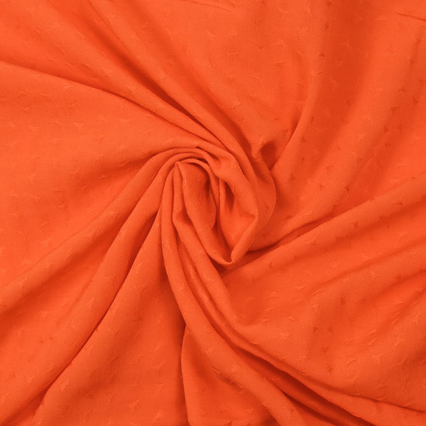 Voile de viscose triangle satiné ton sur ton orange