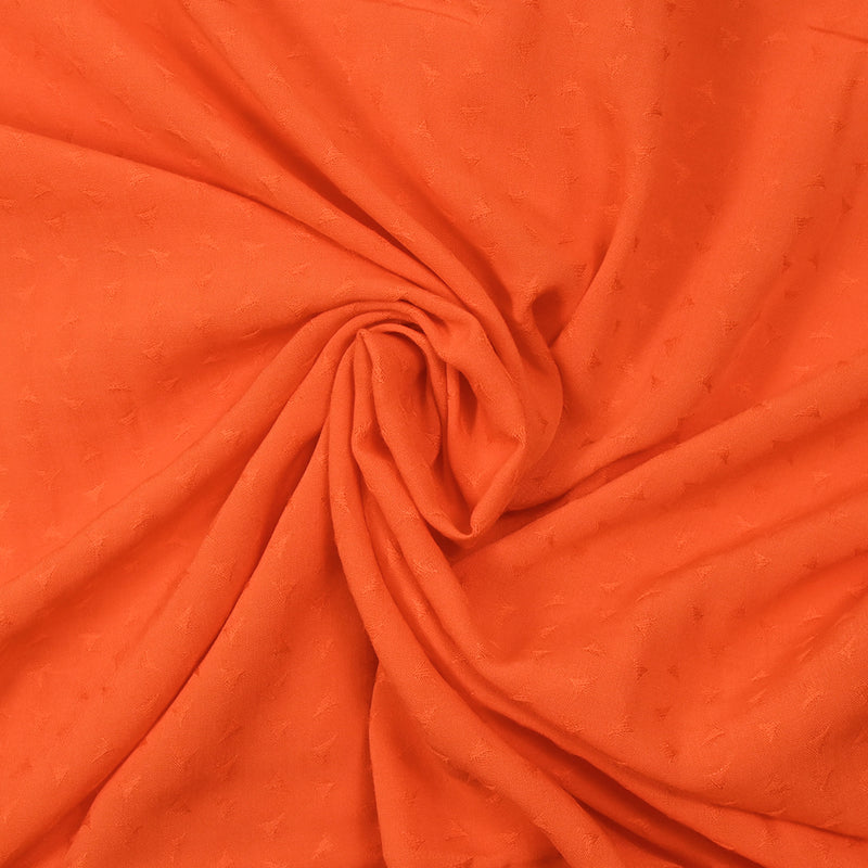 Voile de viscose triangle satiné ton sur ton orange