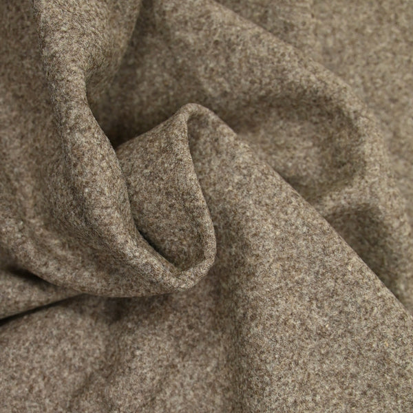 Drap de laine mélangée grège foncé