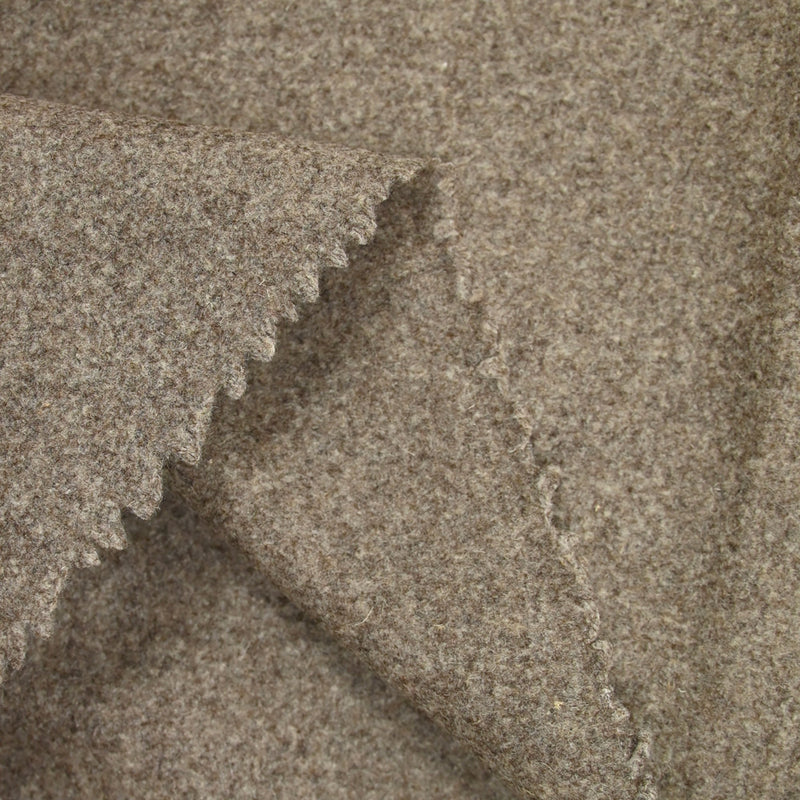 Drap de laine mélangée grège foncé