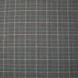 Tejido de poliviscosa teñido príncipe de gales blanco y negro línea rosa y azul