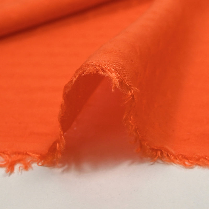 Voile de viscose triangle satiné ton sur ton orange