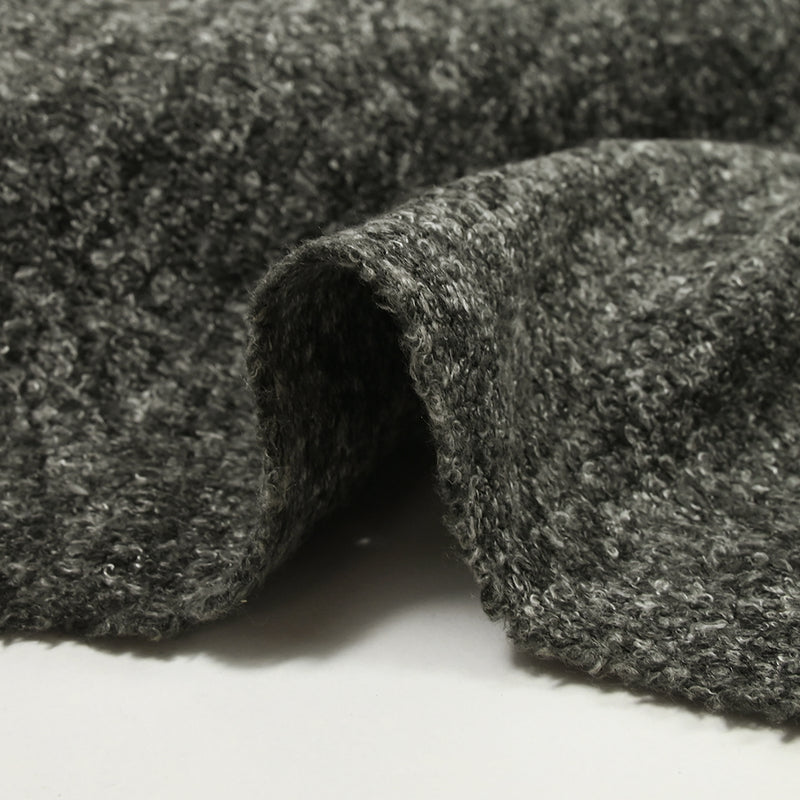 Lainage bouclette souple gris chiné