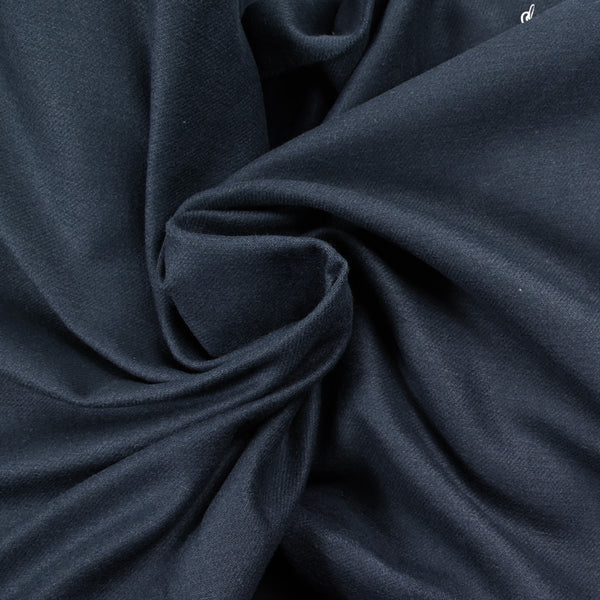 Sergé de coton gratté bleu marine