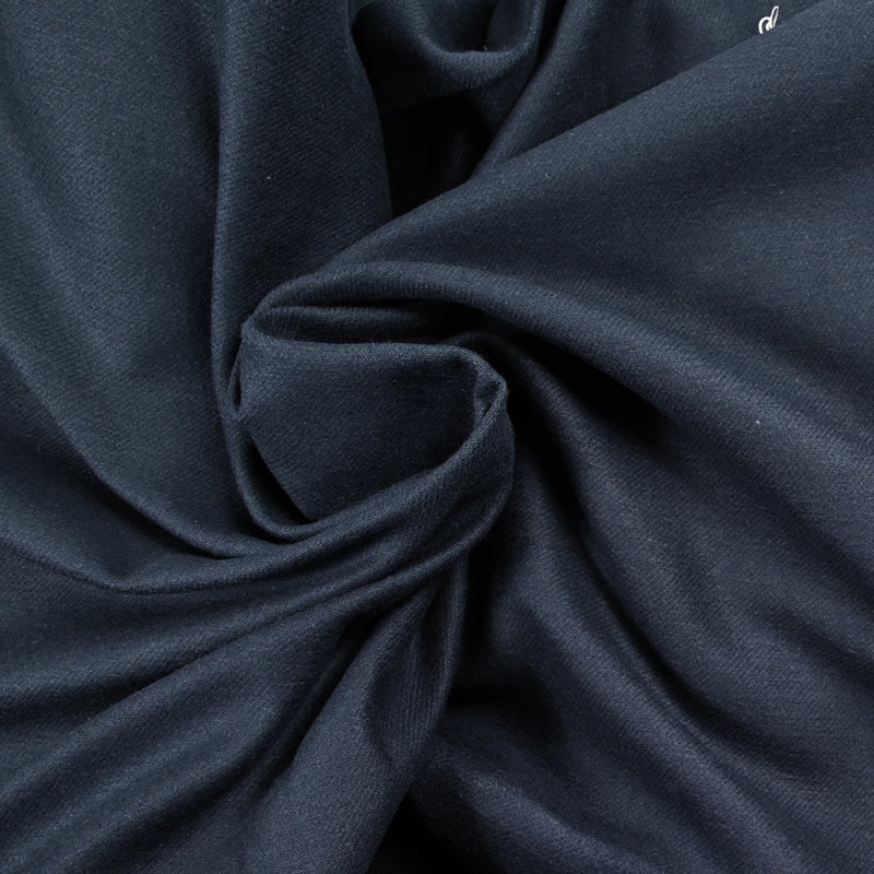 Sergé de coton gratté bleu marine