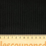 Velours côtelé de coton 4mm noir