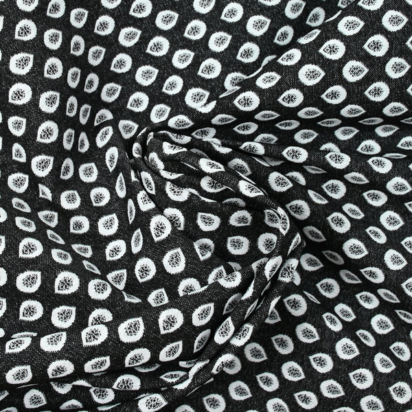 Jacquard Polyviscose Water Drop de fondo negro