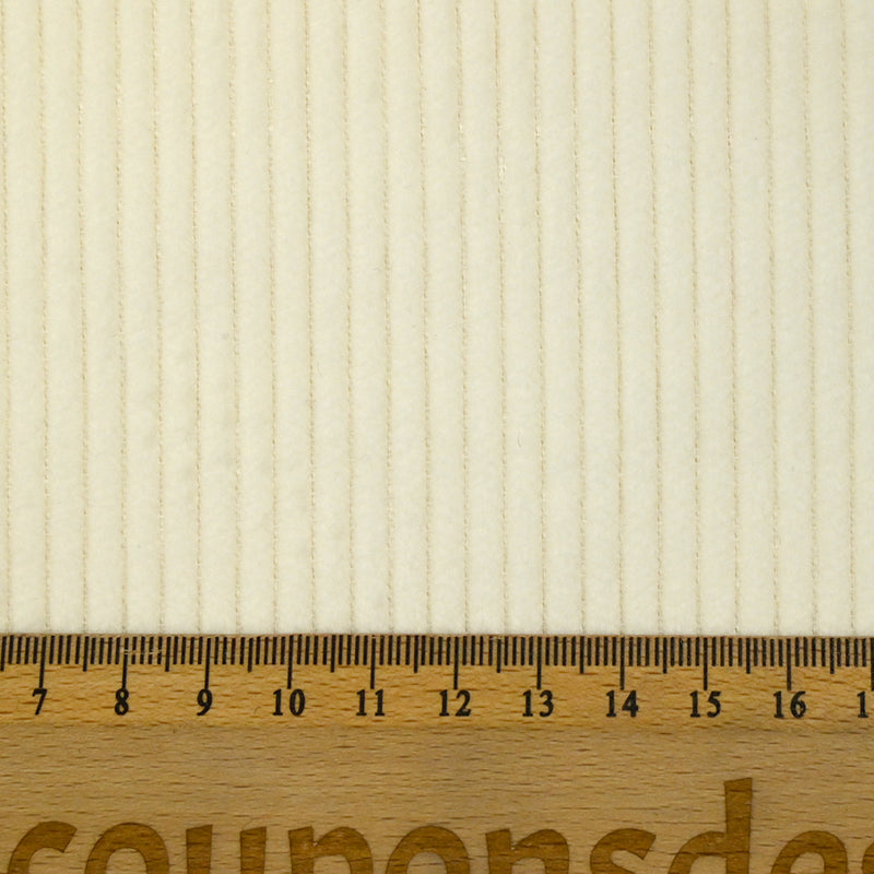 Velours côtelé de coton 4mm écru