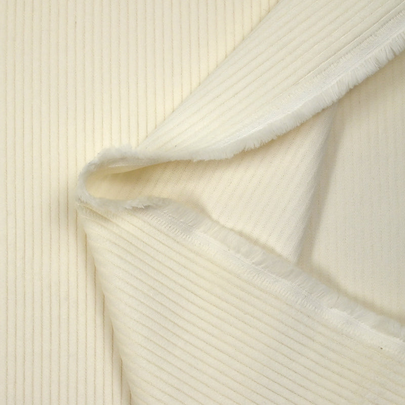 Velours côtelé de coton 4mm écru