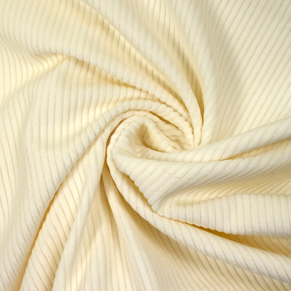 Velours côtelé de coton 4mm écru