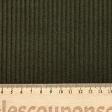 Velours côtelé de coton 4mm vert militaire