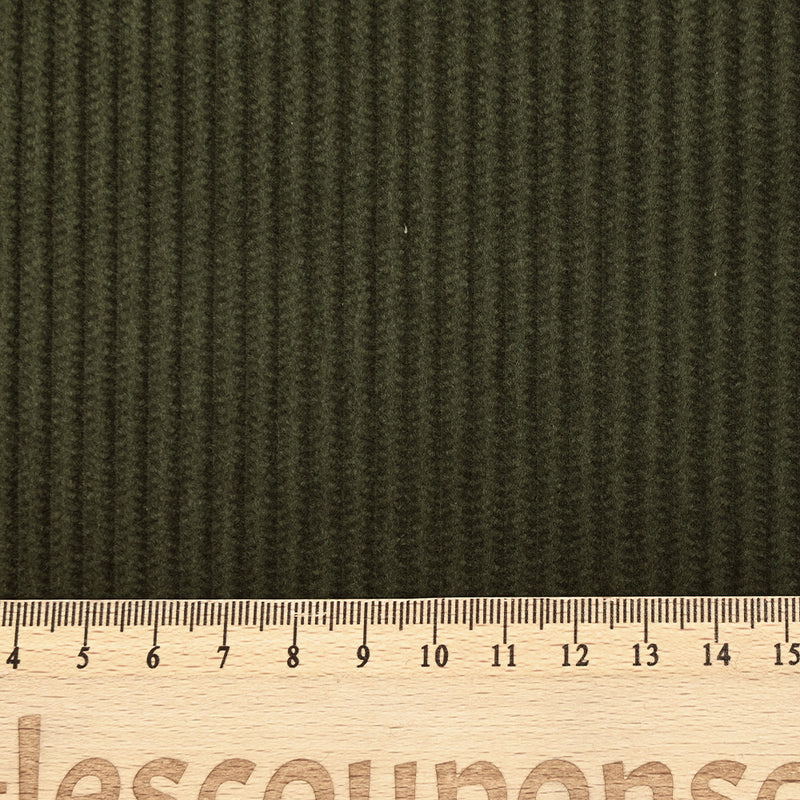 Velours côtelé de coton 4mm vert militaire