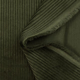 Velours côtelé de coton 4mm vert militaire