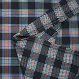 Polyviscose tissée-teinte écossais Eliott fond marine