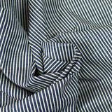 Jean's coton rayé bleu et écru