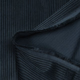 Velours côtelé de coton 4mm bleu nuit