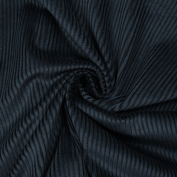 Velours côtelé de coton 4mm bleu nuit