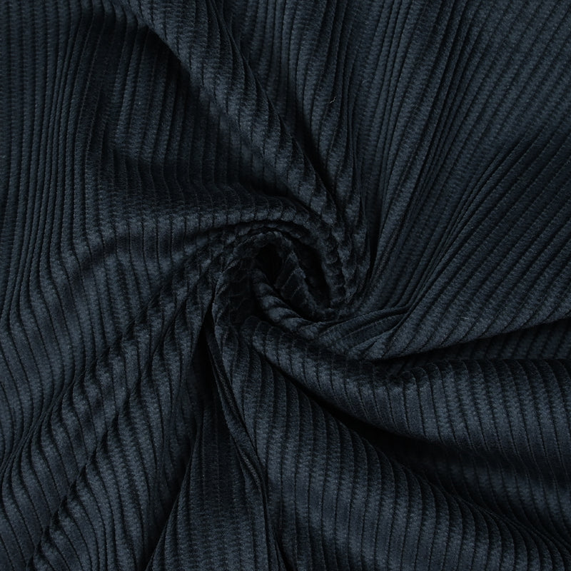 Velours côtelé de coton 4mm bleu nuit
