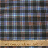Polyviscose tissée-teinte écossais Eliott fond anthracite