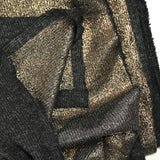 Maille tricot côtelée dorée