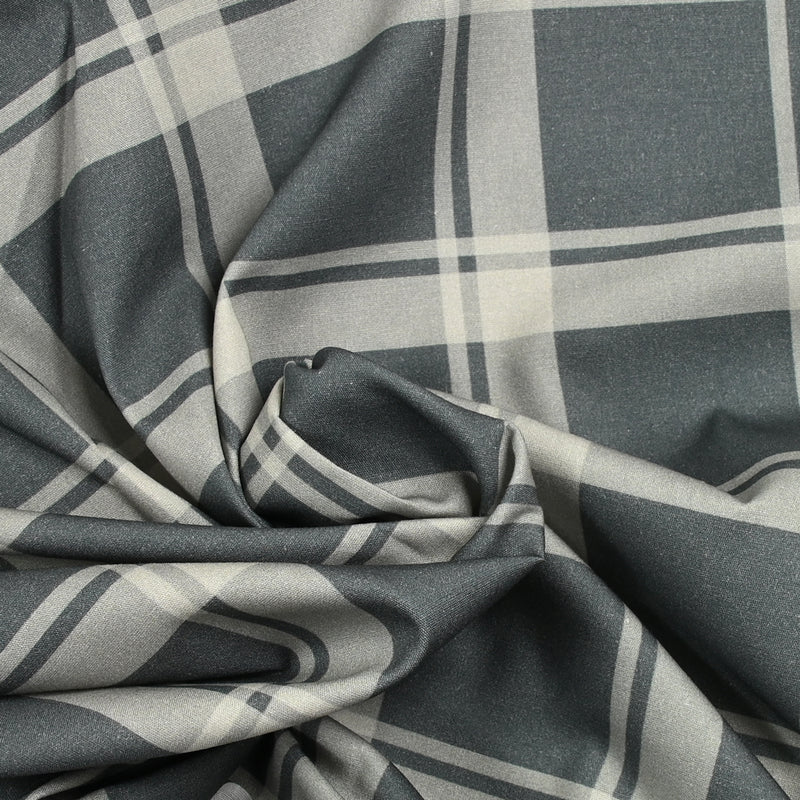 Anthracite gray checkered cotton