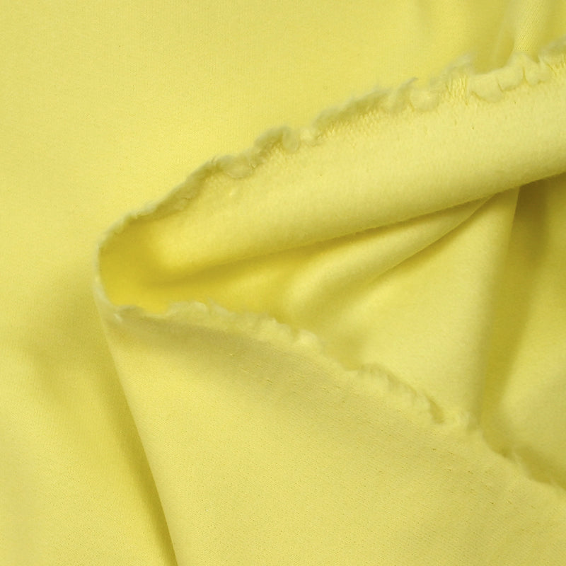 Molleton de coton french terry doux mimosa