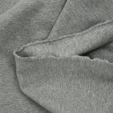 Molleton de coton french terry doux gris souris