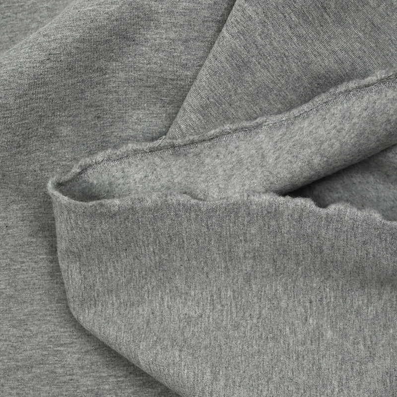 Molleton de coton french terry doux gris souris