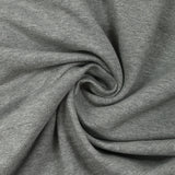 Molleton de coton french terry doux gris souris