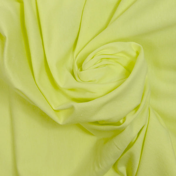 Jersey de coton flammé jaune fluo pastel