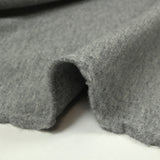 Molleton de coton french terry doux gris souris