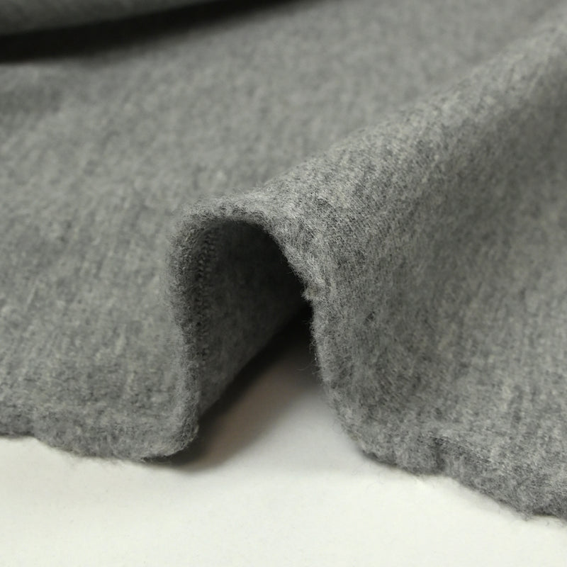 Molleton de coton french terry doux gris souris