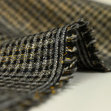 Polyviscose Lurex à carreaux doré et noir