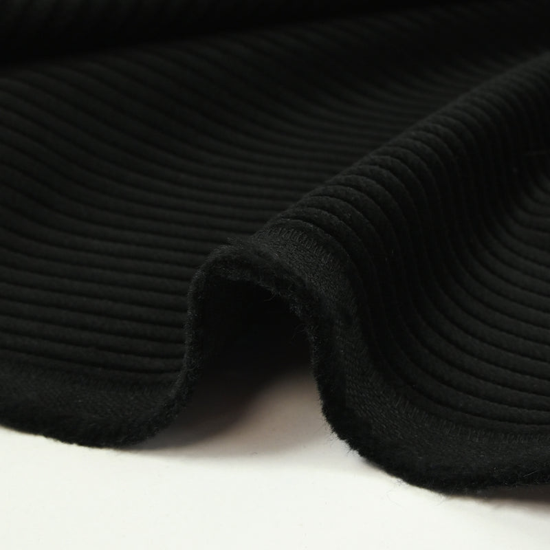 Velours côtelé de coton 4mm noir