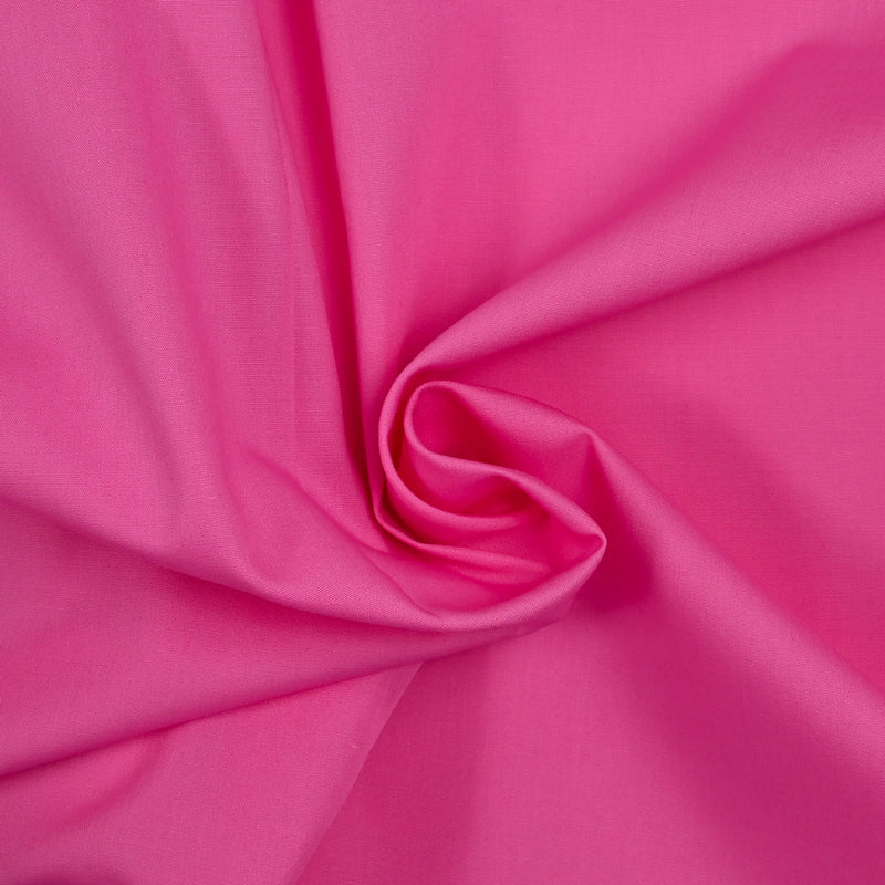 Popeline de coton rose barbie