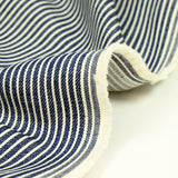 Jean's coton rayé bleu et écru