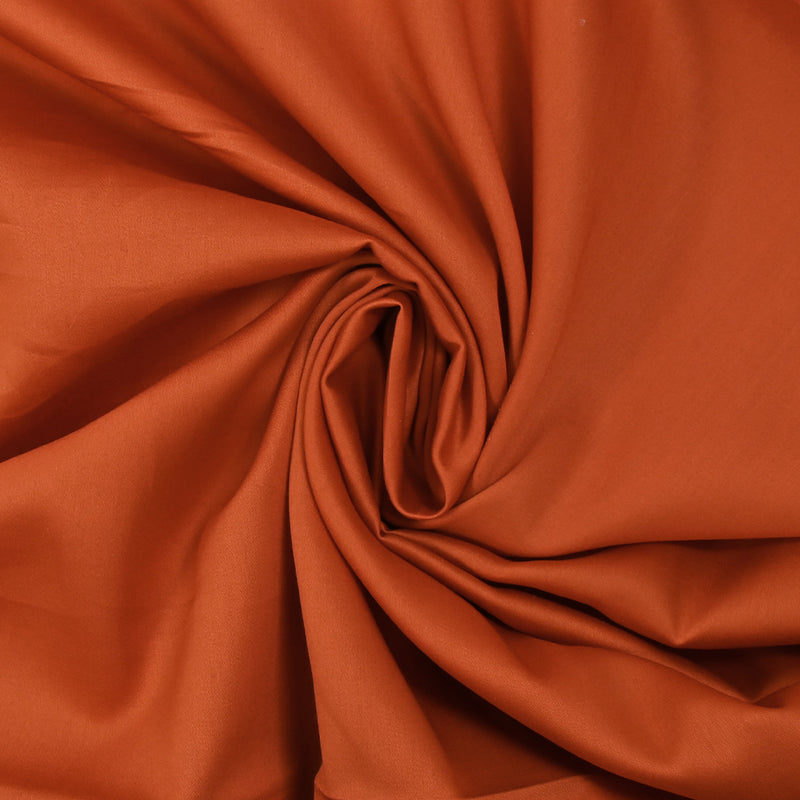 Popeline de coton satinée fine citrouille