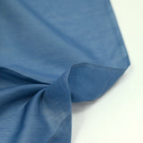 Pongé de soie et coton bleu barbeau