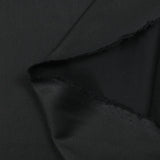 Popeline de coton satinée noir corbeau