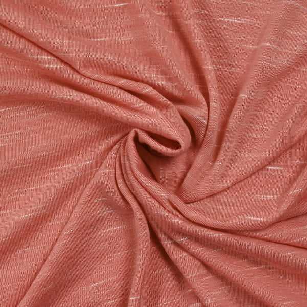 Jersey de polyester flammé blanc fond corail