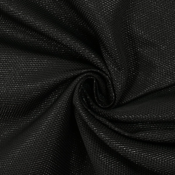 Polycoton Lurex texturé noir