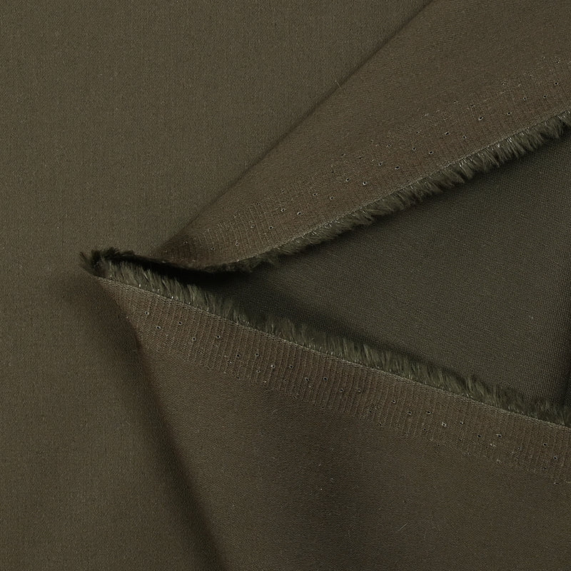 Popeline de coton satinée terre d'ombre