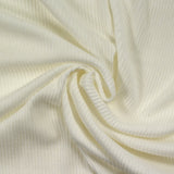 Jersey viscose côtelé blanc cassé